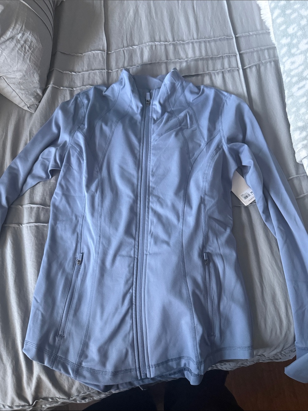 Yogalicious Light Blue Full-Zip Utility Jacket